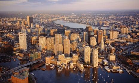 Boston harbour and skline